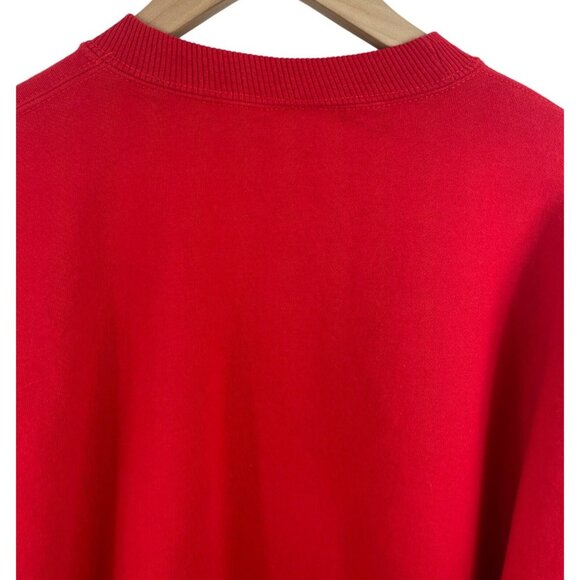 C-17 America Delivers Vintage Gildan Red Crewneck Fleece Sweatshirt Mens Size XL - Picture 6 of 10